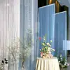Decoração de Cena Tema Azul Gaze Temporada de Formatura do Jardim de Infância Criação de Ambiente Decoração Cortina de Gaze para Teto de Casamento Layout de Cena