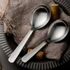 Cuchara de Acero Inoxidable Grado Alimenticio 316L con Cabeza Grande y Mango Corto, Cuchara Grande, Cuchara para Sopa, Vajilla, Cuchara para Comer Infantil, Venta al por Mayor por Fabricante