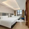 Muebles de Hotel de la Ciudad de Jinjiang Habitación Estándar Juego Completo de Camas Dobles para Casas de Huéspedes, Camas Específicas para Hotel, Fábrica de Muebles para Habitaciones Modelo de Renovación