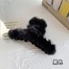 Otoño e Invierno Estilo Coreano Pinza para el Cabello de Felpa Femenina Elegante Coreana ins Pinza para el Cabello Parte Trasera de la Cabeza Pinza de Tiburón Clip para Agarrar el Cabello Adorno para la Cabeza Femenino