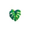 Broche de Flor de Planta Tropical Metal Hoja de Loto Simulada Joyería Decoración Hojas de Planta Verde Insignia de Dibujos Animados Decoración para Ropa