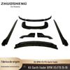 Adequado para BMW X5 surround F15 modificado Black Samurai dianteiro e traseiro lip top asa saia lateral padrão de carbono força aérea pequeno kit surround