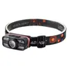 Faróis de LED Transfronteiriços Acampamento ao Ar Livre Carregamento USB Montado na Cabeça Esportes de Corrida Faróis de Indução Luzes Brilhantes para Pesca Noturna