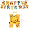 Globo de Bandera Nueva de Winnie the Pooh, Inserto para Pastel, Mantel, Suministros para Decoración de Fiesta, Juego