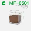 Caja transparente sellada de plástico grueso para dulces, chocolates y alimentos cuadrados