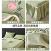 Saia de Cama Espessa de Veludo Leite Classe A Peça Única Inverno Coral Flanela Cobertura de Cama Lençol com Saia Avental de Cama Antiderrapante