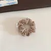 Goma para el pelo tipo scrunchie de punto calado estilo coreano, Suave y versátil para coleta, Accesorio para el cabello de alta gama