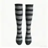 Calcetines de rayas transfronterizos hasta la rodilla, calcetines de media pantorrilla, calcetines CQS para mujer, calcetines para actuación en escenario, calcetines deportivos de estilo europeo y americano, calcetines de rayas para pantorrilla