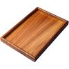 Bandeja Rectangular de Madera Maciza de Nogal, Bandeja de Madera para Té, Soporte para Tazas de Té Estilo Japonés, Bandeja Cuadrada para Café, Uso Comercial, Personalizable