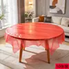 Mantel Desechable Transparente Impermeable a Prueba de Aceite Sin Lavar Mantel de PE Mantel Desechable para Mesa de Comedor Mesa Redonda Cuadrada Mantel