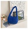 Bolsa de Ombro Feminina Estilo Novo 2026, Bolsa de Algodão Acolchoado Coreana de Nicho, Bolsa Bolha, Bolsa de Braço, Bolsa Nuvem Plissada da Moda