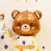 Ins Coreano Lindo Oso Estéreo Película de Aluminio Globo de Dibujos Animados Fiesta de Cumpleaños para Niños Accesorios para Fotos de Fiesta
