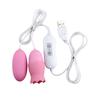 Huevo Doble Vibrador Recargable por USB Leya para Lamer la Lengua con 20 Frecuencias de Vibración, Control Remoto Estimulador de Senos Femeninos y Dispositivo de Succión Clitoriana, Juguete Sexual Eléctrico para Lamer la Lengua