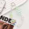 Cadena de Cristal para Teléfono Móvil de Gama Alta, Correa de Muñeca Corta, Moda Ins, Colgante Pequeño Fresco para Teléfono Móvil, Colgante de Perlas