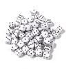 50 Peças/Saco Acrílico 8mm Colorido Transparente Cubos Dado Contas DIY Mahjong Contas Espaçadoras Pequenos Acessórios de Joias