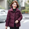 Nueva Chaqueta de Algodón de Invierno para Mujeres de Mediana Edad y Mayores, Cuello Alto, Engrosada, Ropa de Algodón Holgada, Abrigo Cálido para Mamá, Elegante Abrigo de Algodón