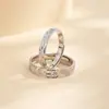 Nuevo Anillo de Pareja con Letrero Superior Retro Estilo Chino Plata Esterlina S925 Anillo de Moda Nacional Anillo con Sentido de Diseño de Nicho
