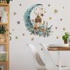 Comércio exterior flor da lua estrelas lustre quarto varanda dormitório decoração de casa adesivos de parede autoadesivo atacado transfronteiriço