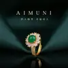 Amney nuevo anillo de jade Hetian imitación jasper verde espinaca de hielo anillo de dedo femenino fábrica al por mayor generación