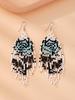 Cinco características, ojos, aretes, explosiones amazónicas, aretes de borla larga caliente transfronterizos europeos y americanos, aretes bohemios