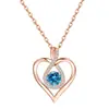 E-commerce Transfronteiriço Europeu e Americano Prata Esterlina S925 Novo Estilo Corrente de Clavícula Cravejada com Diamantes Colar Elegante em Forma de Coração Presente de Dia das Mães Primeira Escolha