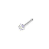 Aço Inoxidável 0,8mm Haste Fina 3mm Zircônia Coração Redondo Stud Piercing Joia Brinco Venda por Atacado