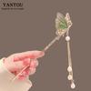 Horquilla con borla de mariposa para mujer, de alta calidad, sencilla, moderna, estilo chino, palillos, estilo antiguo, horquilla de paso, tocado Hanfu