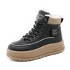 KT2811 novo inverno 2024 estilo coreano forrado de lã feminino meio ajuda cor combinando sapatos de algodão quente estudantes simples sapatos casuais de algodão