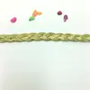 Cinturón Trenzado de Nylon Dorado, Plateado y Negro de 1 cm Encaje Trenzado Estilo Étnico Decoración para Zapatos y Sombreros Accesorios de Vestimenta Fabricante Stock Listo