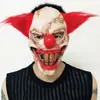 Nova Máscara de Palhaço de Terror Touca Festa Nariz Vermelho Máscara Palhaço Halloween Máscara de Látex Festa Brilhante