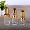 Botella de Vidrio para Aceite Esencial con Hombro Transparente 20ml30ml50ml Botella Gotero Esencia Productos para el Cuidado de la Piel Aceite Esencial para Repartir