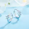 Nuevo Ear Cuff de Estrella de Cinco Puntas Azul Zirconia Diamante Brillante para Mujer, Lujo Ligero Exquisito Temperamento Versátil Pendientes Diarios Joyería para Orejas