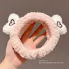 Diadema de Peluche Estilo Celebridad para Lavado Facial de Mujer, Diadema Fresca Estilo Coreano, Accesorio para el Cabello de Dibujos Animados Lindo para Otoño e Invierno