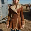 Chaqueta de Cuero 2025 Estación Independiente Comercio Exterior Piel Integrada Chaqueta Engrosada Chaqueta para Mujer Invierno Nuevo Producto