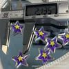 Tarjeta de estrella de cinco puntas de arena movediza de color amarillo púrpura, versión acrílica nueva de 2023, 20 mm, tienda japonesa de bricolaje hecha a mano, fábrica mayorista