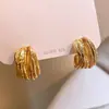 Novos Brincos em Espiral Multicamadas em Forma de C para Mulheres, Luxo Acessível, Brincos de Design de Nicho de Alta Qualidade, Brincos da Moda para o Dia a Dia
