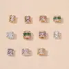 Set de Preservación del Color para Bolsas de Oro de 18K Accesorios de Cuentas de Zirconia de Color Cubo de Cuentas Espaciadoras Taladro de Cuentas Accesorios para Pulseras de Cuentas