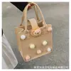 Bolsa de Feltro com Boneca Pequena de Desenho Animado Caixa de Presente Bolsa de Compras de Feltro Festa de Aniversário Bolsa de Presente de Mão Estilo Igual ao Little Red Book