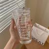 Aumento de sueldo taza pajita vaso de agua vaso de vidrio vaso para jugo té de leche hogar con tapa beber agua lindo femenino verano leche