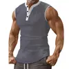 Amazon Europeia Transfronteiriça Verão Novo Camiseta Masculina Sem Manga Cor Sólida Tendência Esportiva Casual Colete Masculino