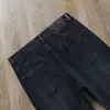Pantalones Largos de Mezclilla Gruesa para Hombre, Estilo Recto Delgado, Azul Marino, Sarga Elástica, Lavados, Desgastados, Otoño e Invierno Europeo