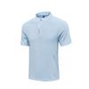 Nova Camiseta de Seda Gelada para Uso Externo no Verão Feminina Ciência e Tecnologia Proteção Solar Esportiva Secagem Rápida Roupa Respirável Cor Sólida Zíper Meio Manga Masculino