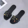 Sandalias planas de playa, nuevo estilo 2026, sandalias romanas casuales para uso en exteriores, punta abierta, talla grande, sandalias con lentejuelas para mujer, colección de verano