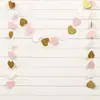 Decoração de Quarto de Casamento Estrela Dourada Guirlanda de Papel Estrela de Cinco Pontas Decoração Suspensa Decoração de Festa de Aniversário Material de Espelho
