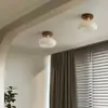 Lámpara de Balcón Caqui Estilo Vintage, Entrada Vestíbulo Pasillo Pasillo Guardarropa Ventana Saliente Luz de Techo de Madera Maciza Retro Crema