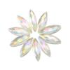 Novo olho de cavalo contas de cristal 10 * 30mm chapeado cor seção de vidro Contas de furo cruzado antigo hairpin acessórios de material