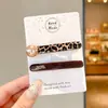 Pinza para el pelo de estampado de leopardo para mujer, estilo nuevo, para flequillo y cabellos sueltos, pinza lateral invisible estilo coreano, accesorio para el cabello