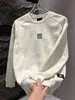2026 Nueva Moda Tie-dye Sudadera de Manga Larga para Hombre Casual Retro Cuello Redondo Capa Base Artículo Caliente Sensación de Alta Gama Camiseta