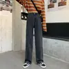 Jeans para Mujer de Pierna Recta Pierna Ancha 2023 Nuevo Otoño Cintura Alta Pierna Recta Holgados Ropa de Trabajo Pantalones Pequeños Adelgazantes