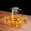 Bule de Chá Elegante Caneca Modelo Novo 2025 Separação Chá-Água Revestimento Interno Totalmente de Vidro Filtro de Um Clique Infusor de Chá Magnético Caneca para Uso Doméstico
